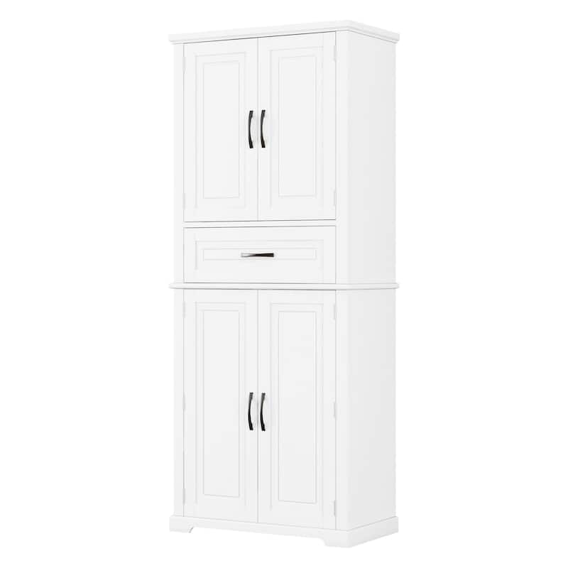 Roomfitters Bathroom Storage Cabinet with Multi-functional Storage, Drawer with Slide Rails and Adjustable Shelf