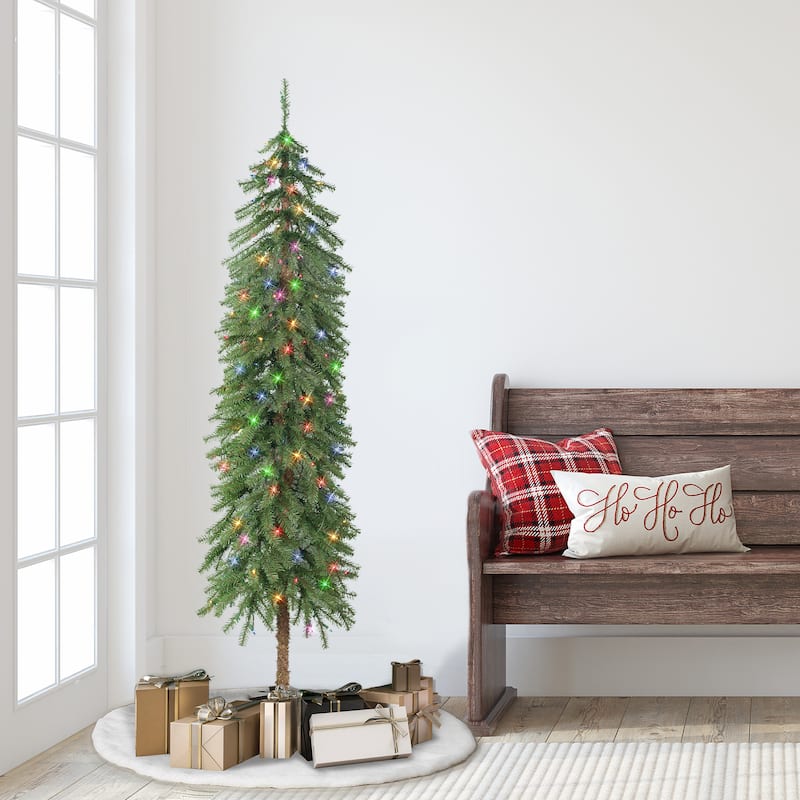 Puleo International 5 ft. Pre-Lit Alpine Artificial Tree - Green