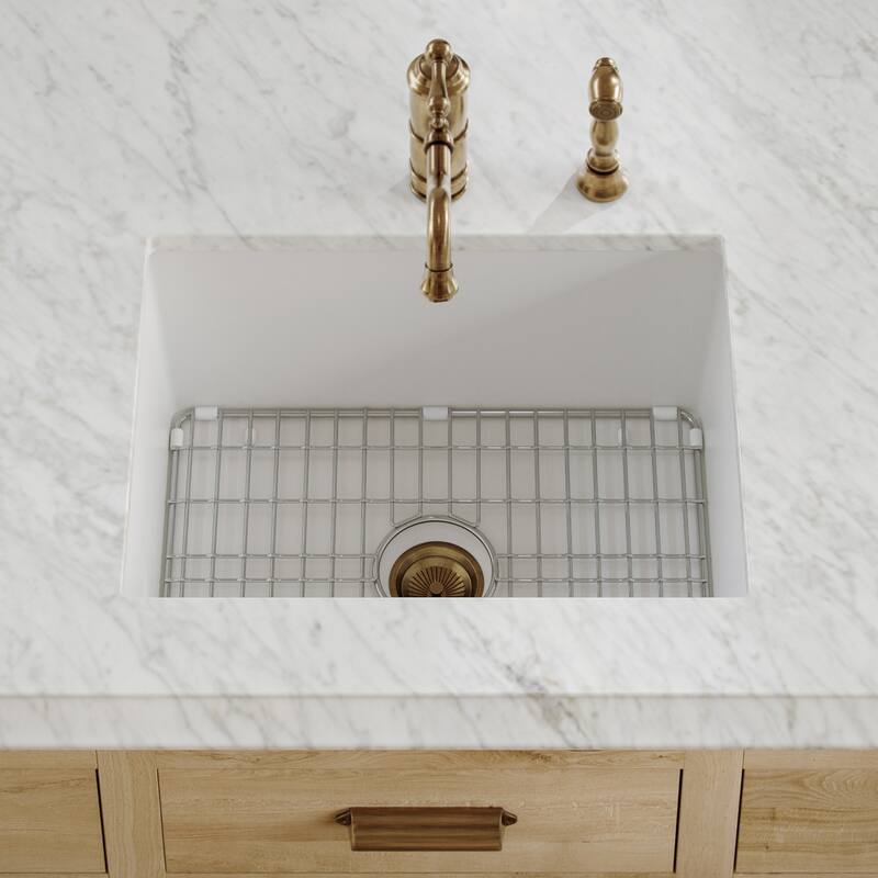 Whitehaus WHUF2819 Fireclay 28" Undermount Single Basin Fireclay