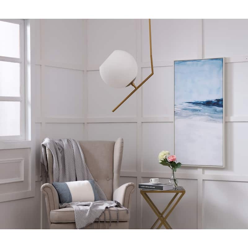 Bastina 10-Inch 1-UpLight Frosted Glass Pendant