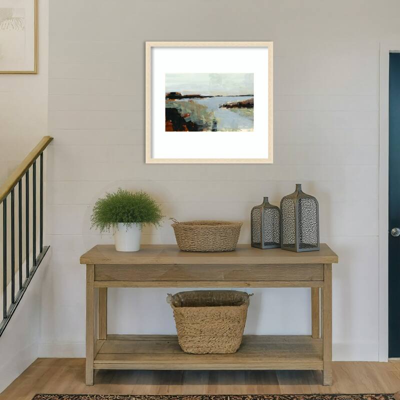 Gone Fishing by Cartissi Wood Framed Wall Art Print