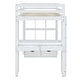preview thumbnail 6 of 16, Storage Loft Bed with Shelves, Drawers, Writing Desk and Led Light, Full Size