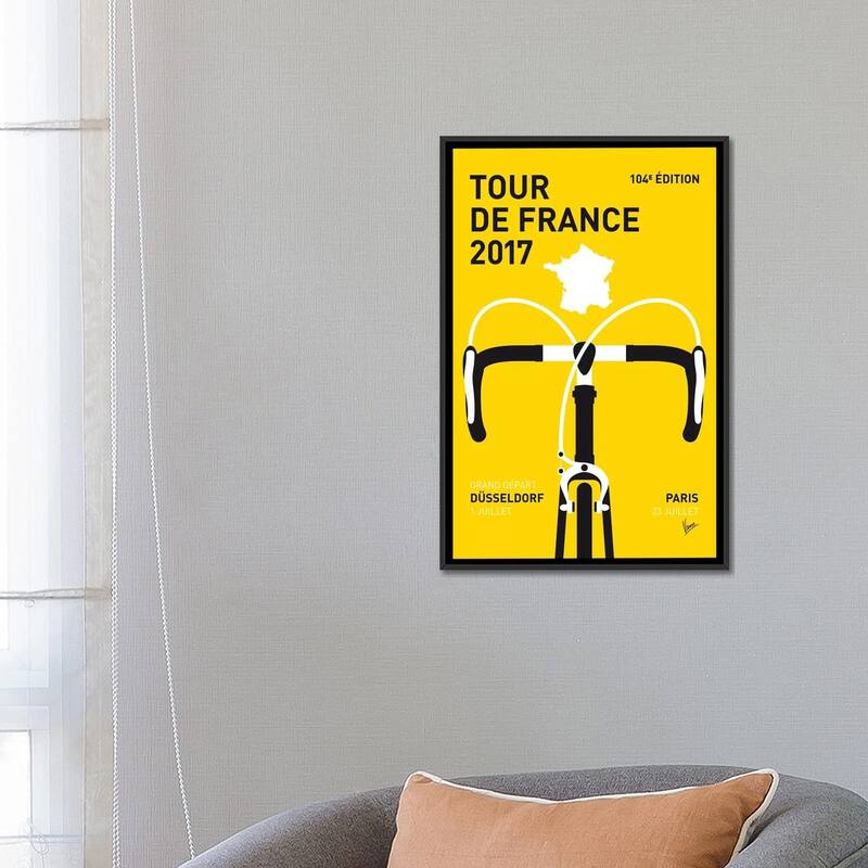 iCanvas "Tour de France 2017 Minimal Poster" by Chungkong Framed Canvas Print