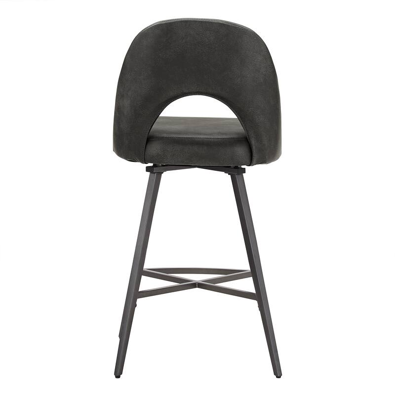 Presley Metal Fabric Swivel Bar Stools (Set of 2) by iNSPIRE Q Modern