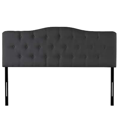 Adjustable Queen Headboard Only, Tufted Linen, 12 Height Settings, Metal Legs, Wall Mountable