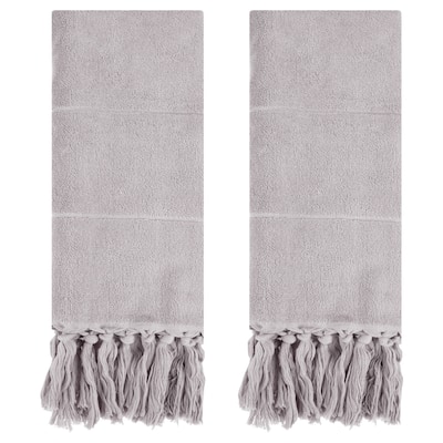 Decorative Turkish Hand Towels Set of 2, Cotton Absorbent Soft Bath Towel Set for Bathroom, Kitchen, Face, Yoga, Gym - 14" x 30"