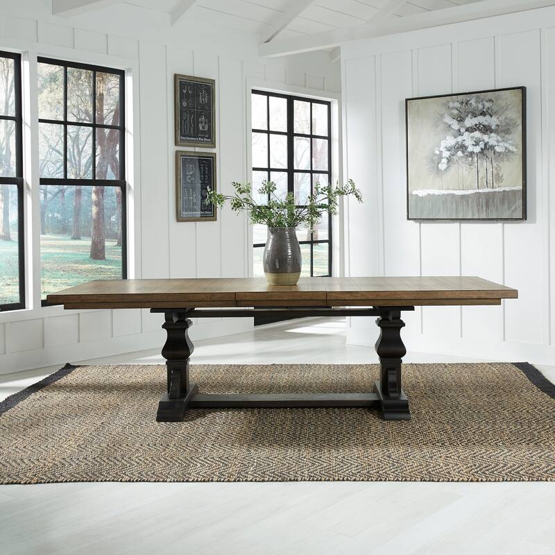 Harvest Home Chalkboard 7 Piece Trestle Table Set