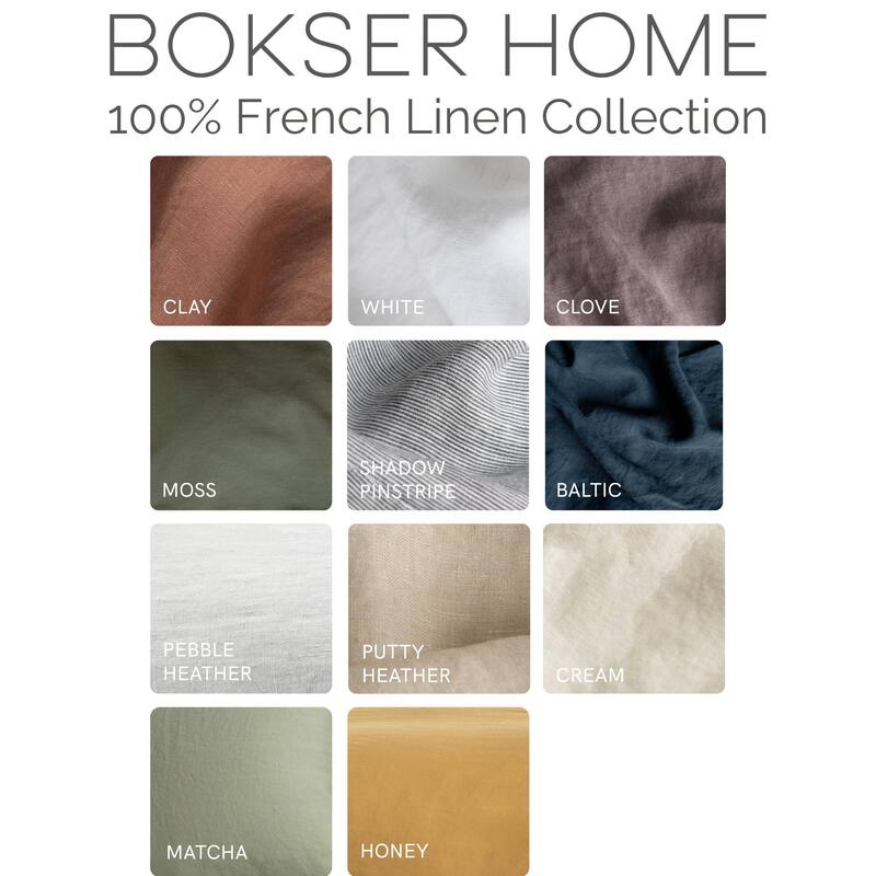 French Linen Pillow with Removable Sham by BOKSER HOME