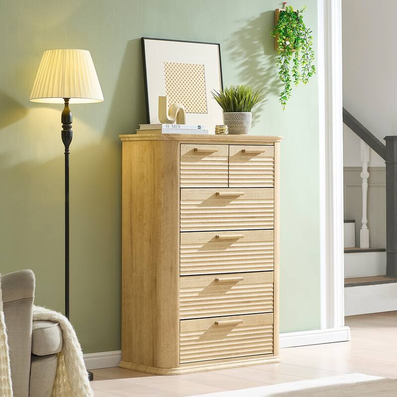 Modern 6 Drawers Dresser for Bedroom, Living Room, Entryway