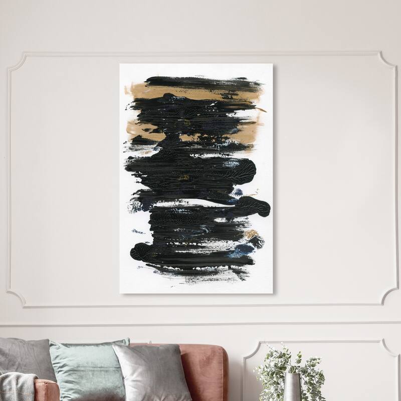 Wynwood Studio Abstract Ground Minerals Black and Modern & Contemporary Wall Art Canvas Print - 54 x 36
