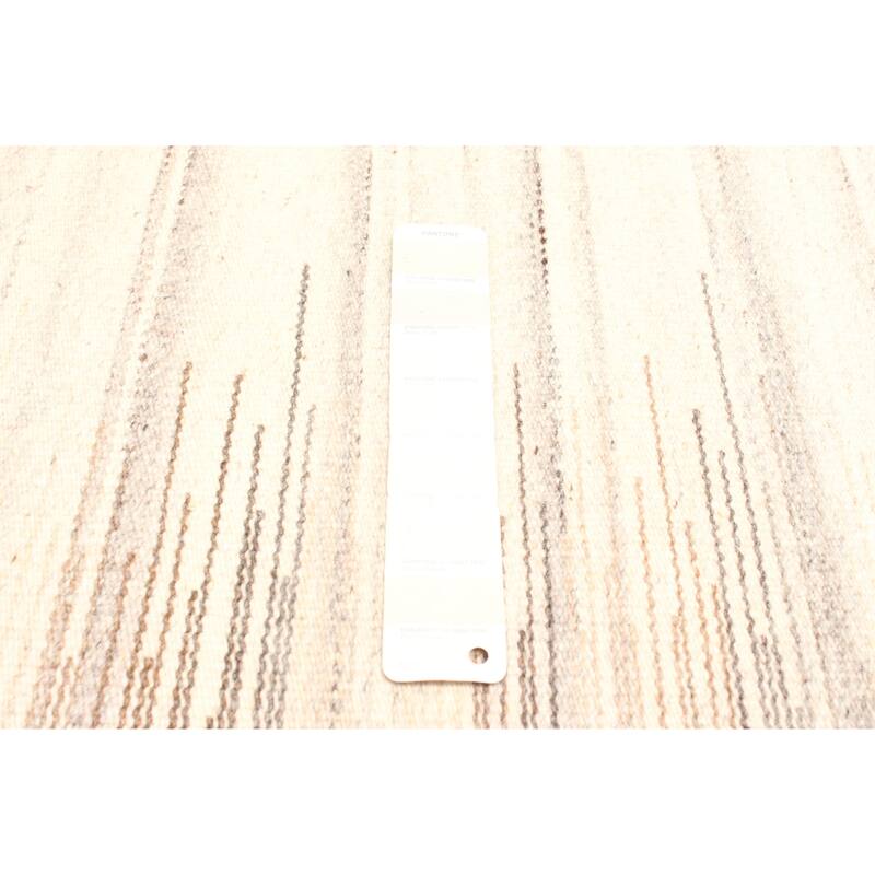 ECARPETGALLERY Flat-Weave Ankara FW Cream Wool Kilim - 5'0 x 8'1