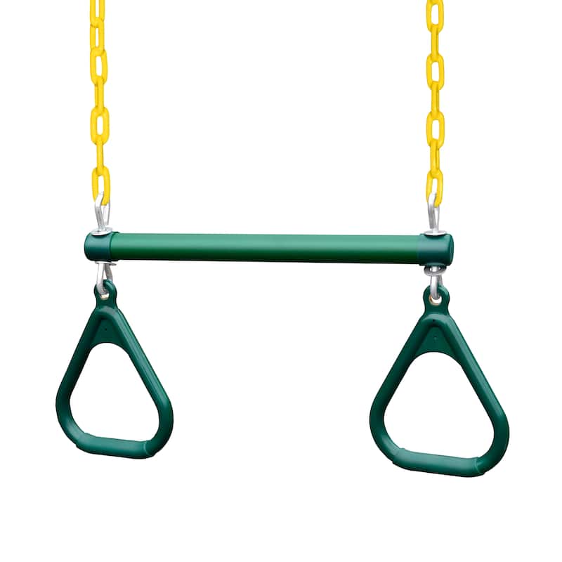 Gorilla Playsets 17-inch Trapeze Bar with Rings - Yellow