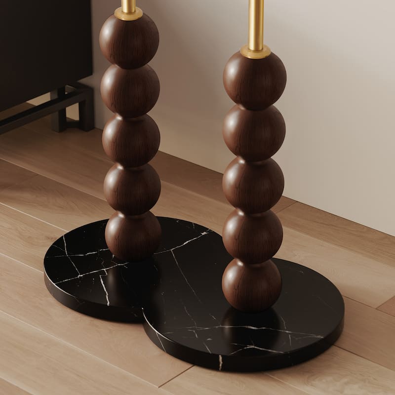 Metal Freestanding Coat Rack with Heavy Duty Marble Base - 70"H x 19.7"W (top) × 17.7"(base) x 9.8"D