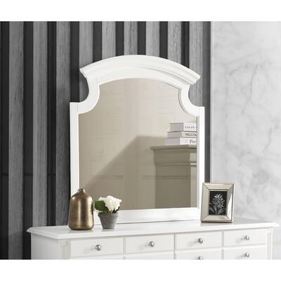 LYKE Home Meridian White Mirror - 44"H X 43"W X 3"D