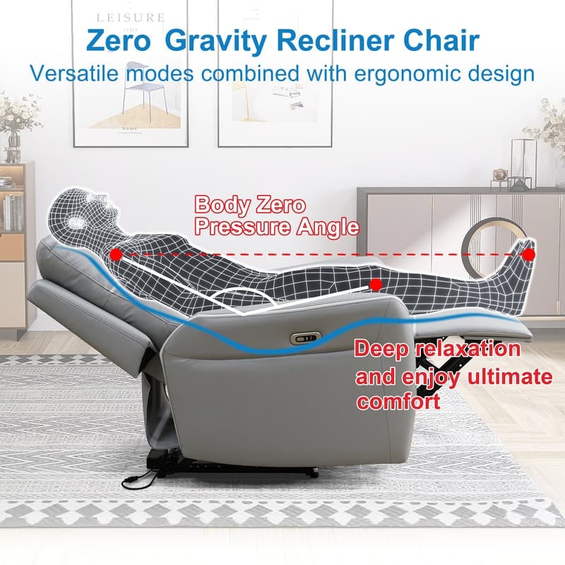 Versatile Grey Smart Sofa with Adjustable Reclining, USB Charging, and Hidden Storage