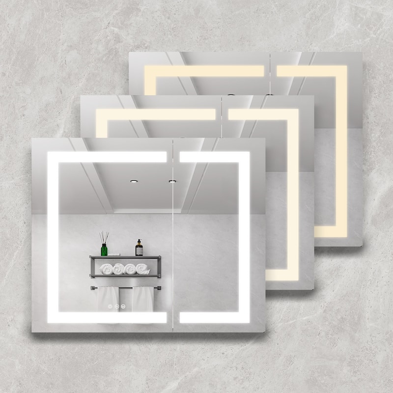 36x30 inch Medicine Cabinet with LED Vanity Mirror
