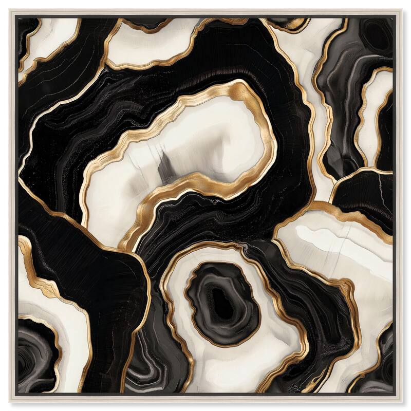Coal Core Canvas by Art Remedy - 20" x 20" - Silver