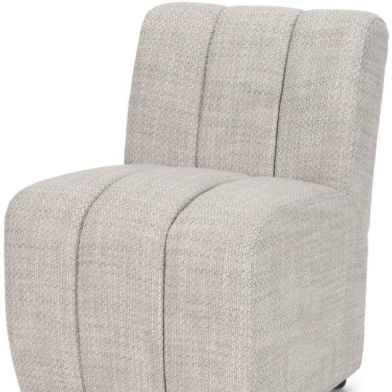 HomeRoots Gray And Black Upholstered Fabric Dining Side Chair With Wheels - 27.90 in. x 31.00 in. x 20.80 in.