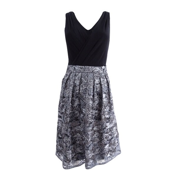 r&m richards silver dress