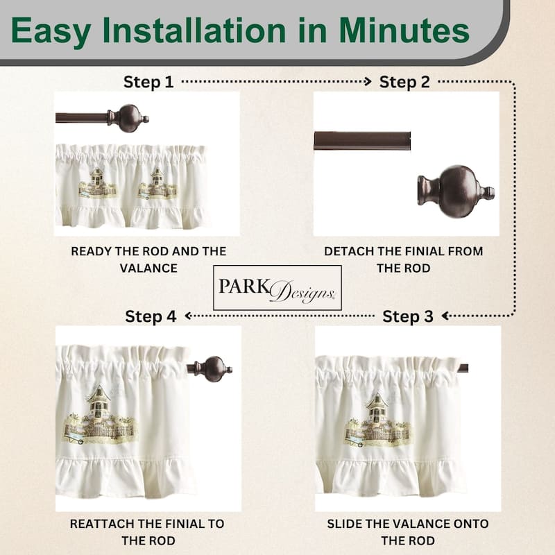 Park Designs Spring Garden Valance 60” x 14” - 60" X 14"