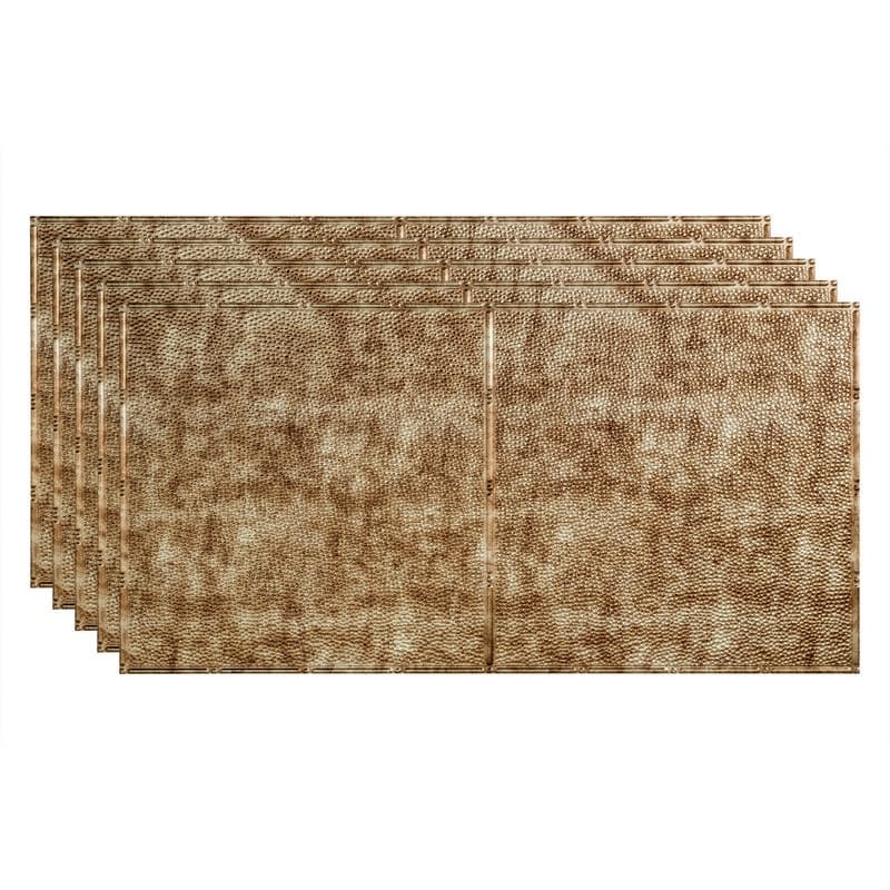 FASÄDE Border Fill Decorative Vinyl 2ft x 4ft Glue Up Ceiling Panel in Bermuda Bronze (5 Pack) - 5 Pack - Bermuda Bronze