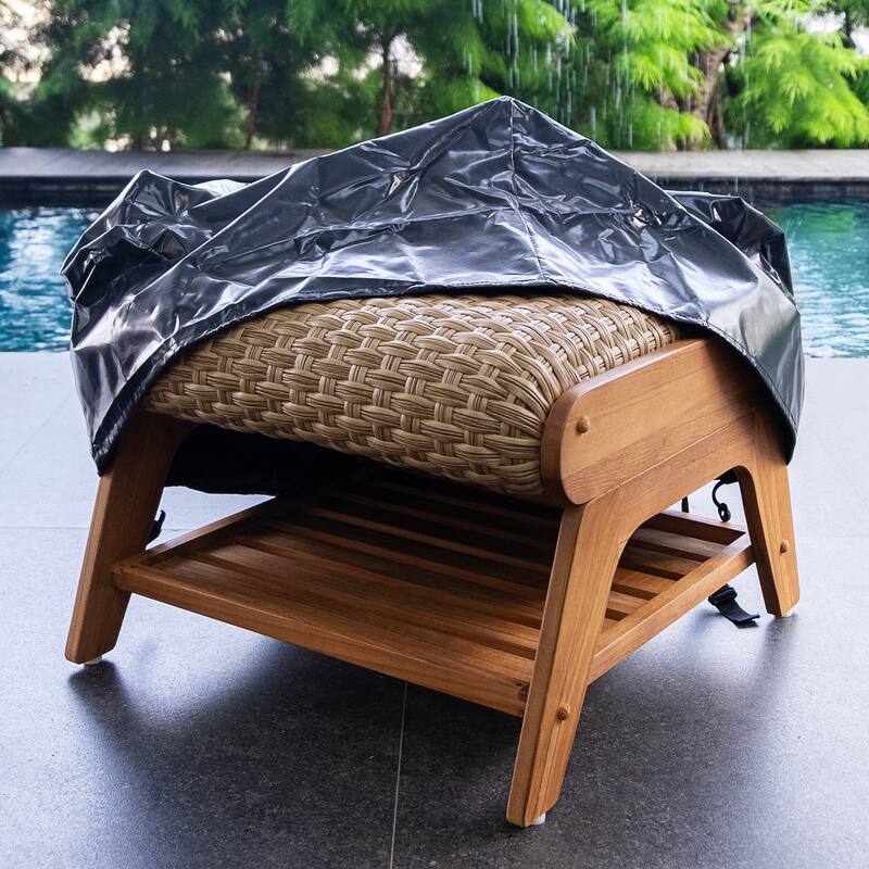 Cambridge Casual Camden Set of 4 Teak Outdoor Adirondack Chair with Padded Seat