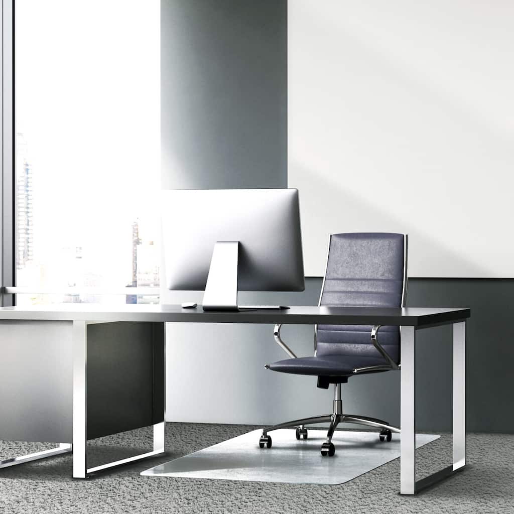 Glaciermat® Heavy Duty Glass Chair Mat for Hard Floors & Carpets - 36" x 40"