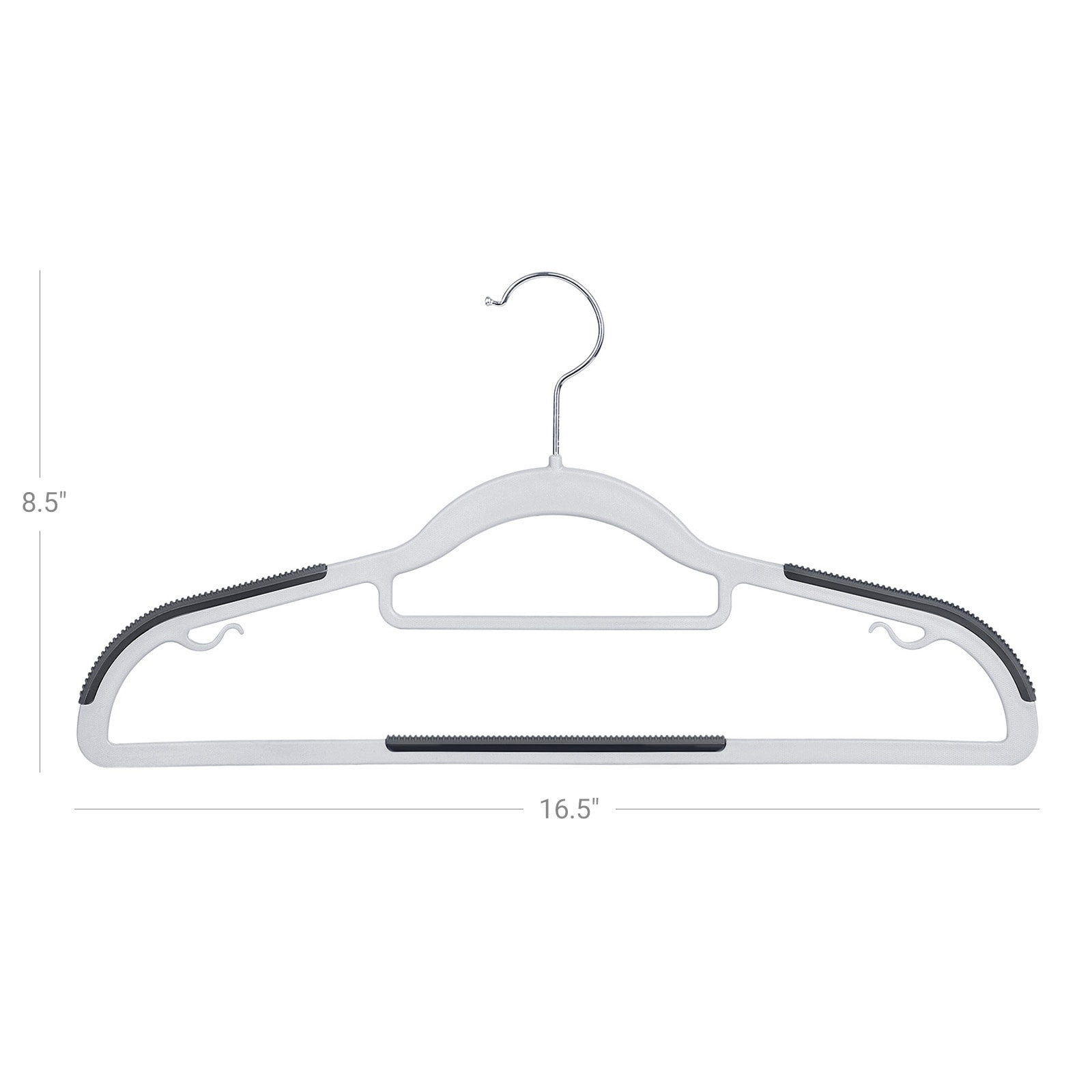 SONGMICS Coat Hangers, Pack of 50, Heavy Duty Plastic Hangers with Non-Slip Design, Space-Saving Clothes Hangers, 0.5 cm Thick, 42 cm Long, 360°