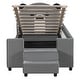 preview thumbnail 6 of 9, Twin Size Upholstered Bed with Bear Headboard, Hydraulic System, Gray