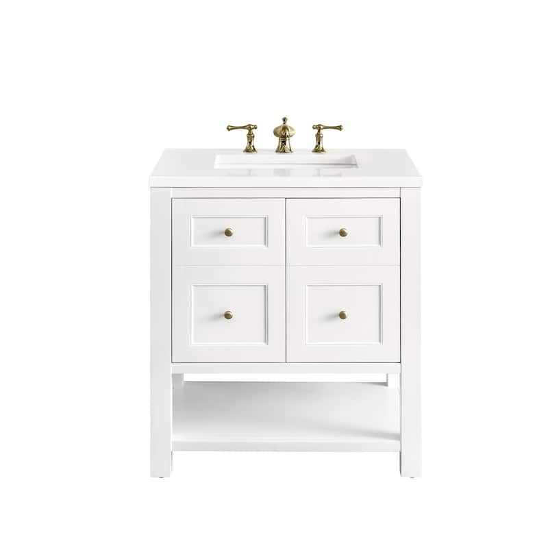 James Martin Vanities Breckenridge 30" Single Vanity, Bright White