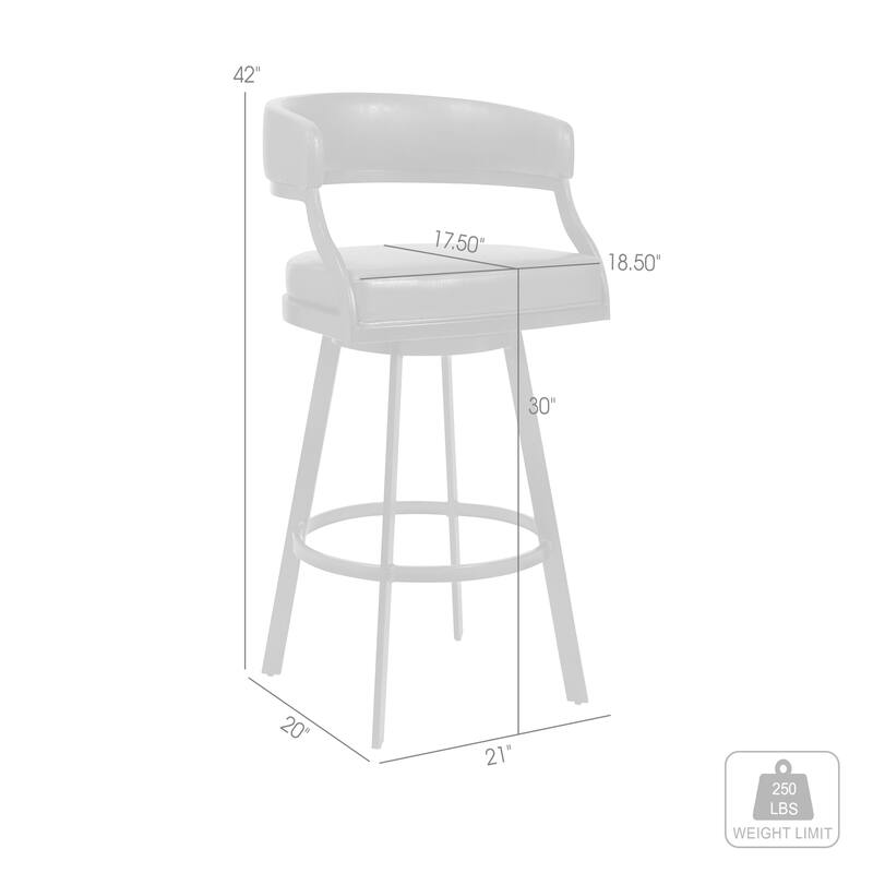 Dione Upholstered Bar or Counter Height Swivel Stool