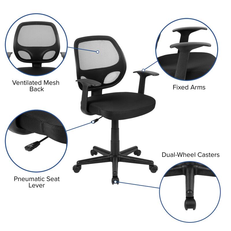 Mid-back Mesh Swivel Ergonomic Office Chair
