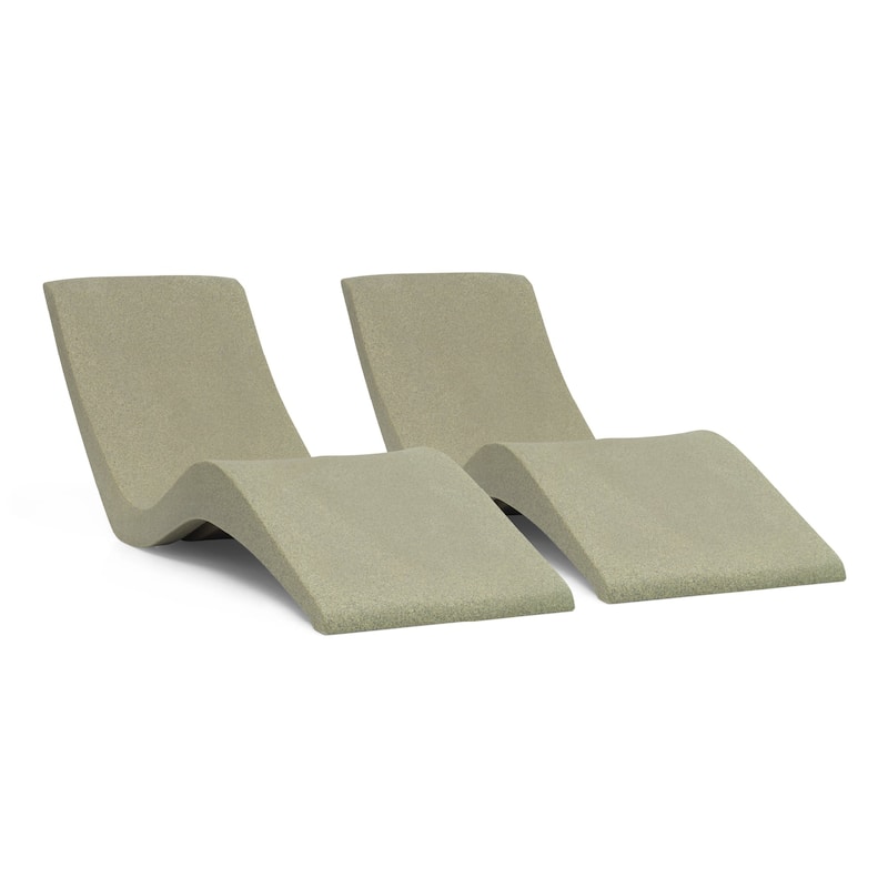 Aqua Outdoors In-Pool Chaise Lounge - Set of 2 - Sandstone Granite