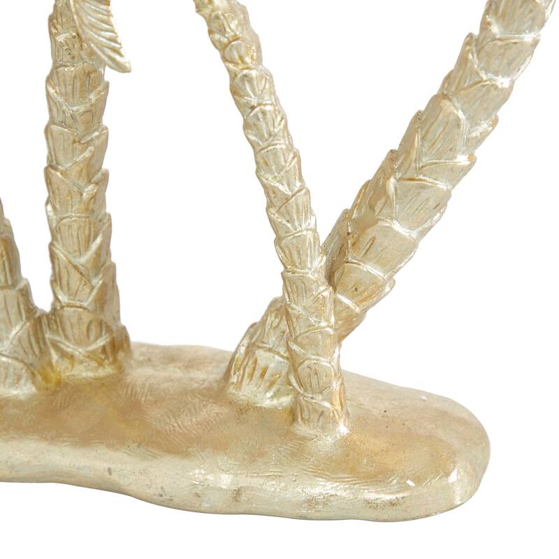 Gold Polyresin Palm Tree Decorative Sculpture