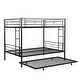 preview thumbnail 5 of 12, Full Over Full Metal Bunk Bed with Trundle , Sturdy Construction and Easy Assembly