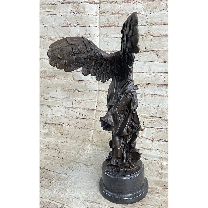 Nike Of Samothrace Winged Victory Bronze Metal Sculpture Ancient Greek Replica