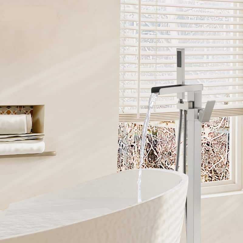Freestanding Bathtub Faucet with Hand Held Shower