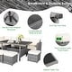 preview thumbnail 54 of 66, Costway 7 PCS Patio Rattan Dining Set Sectional Sofa Couch Ottoman - See Details