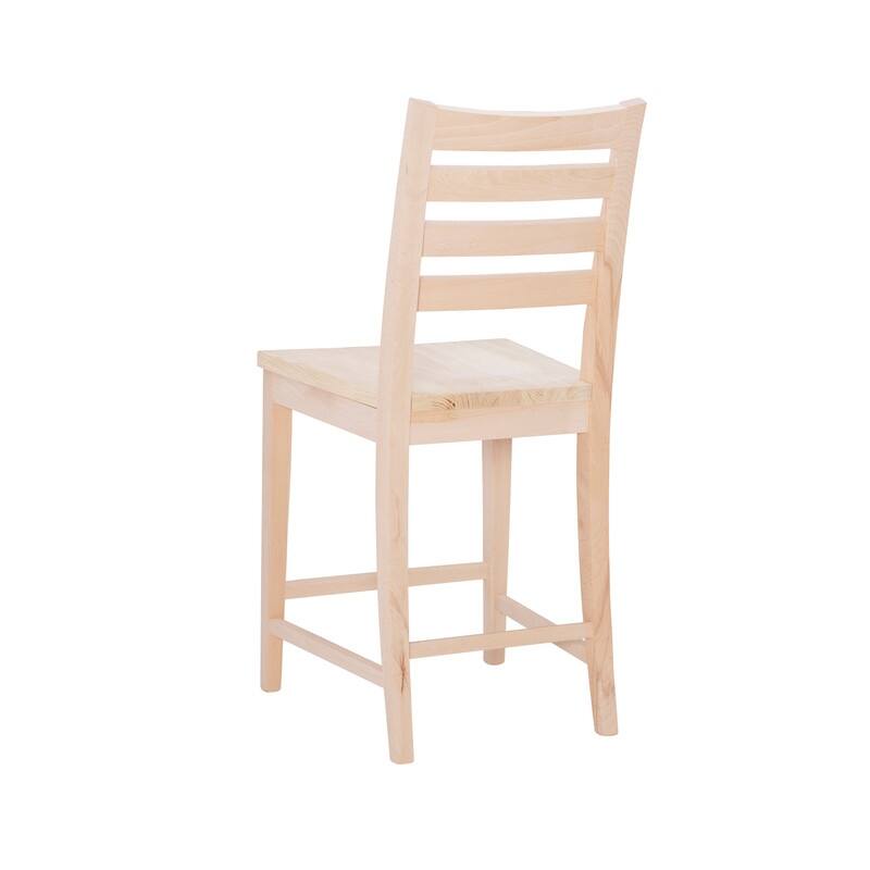 Linon Hetrick Unfinished Farmhouse Counter Stool (Set of 2)