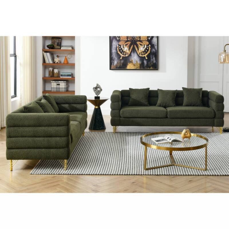 3-seater + 3-seater Combination sofa - Green