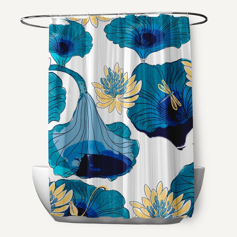 Lotokoi Shower Curtain - Blue