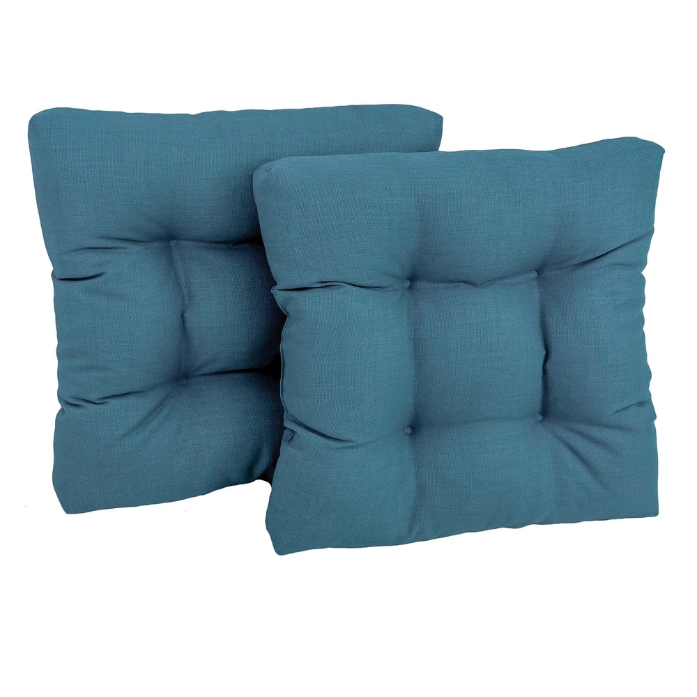 Blazing Needles 19-inch Tufted Indoor/Outdoor Chair Cushion (Set of 2)