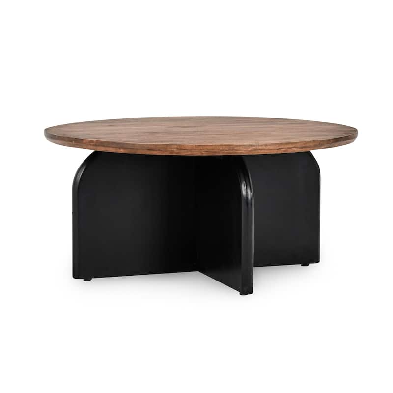 Classic Home Penelope Mango Wood Two-Tone Coffee Table