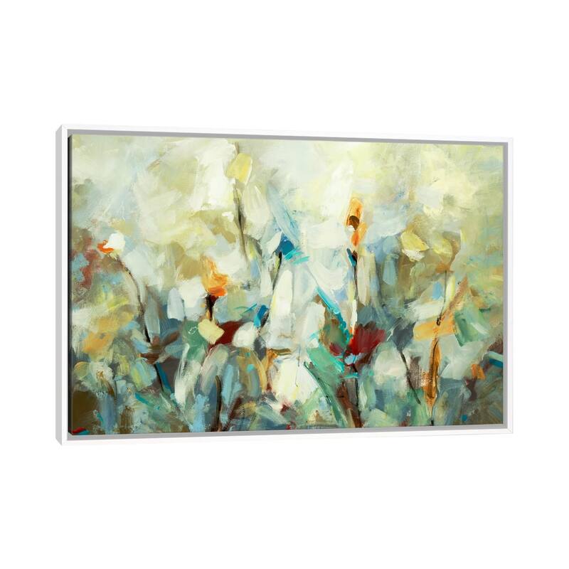 iCanvas "Ode To Monet V" by DAG, Inc. Framed Canvas Print - White - 18x26