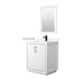 Option White / Carrara Cultured Marble Top / Matte Black