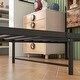 preview thumbnail 3 of 8, Metal Twin Size Platform Bed with Storage Headboard and Bookcase