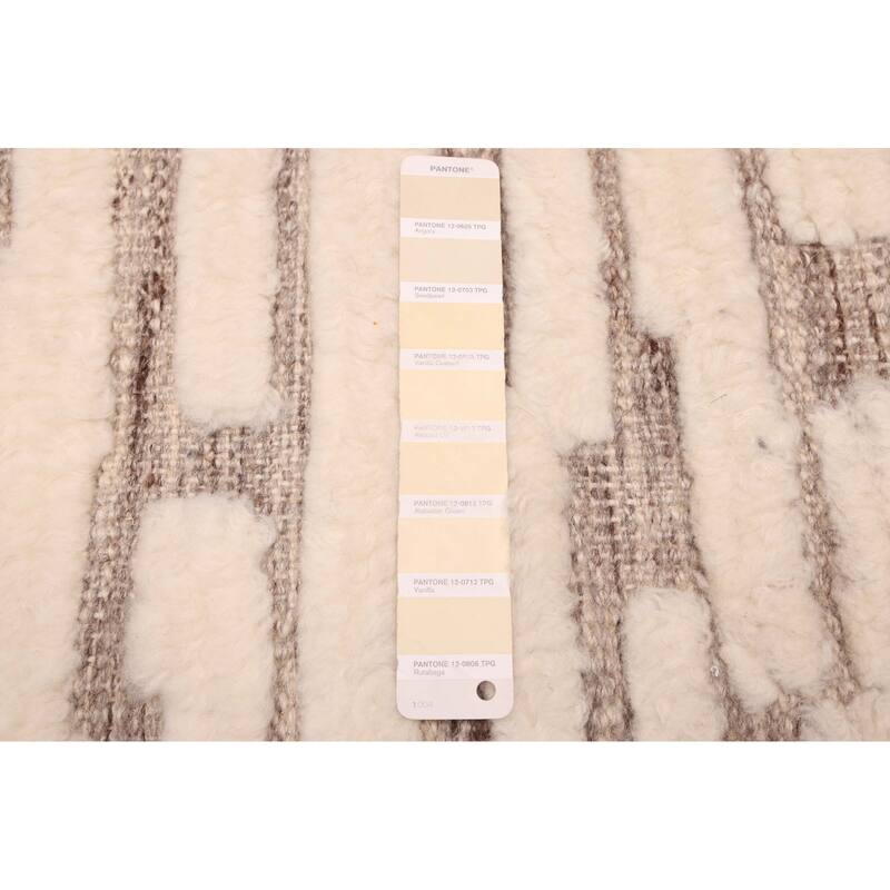 ECARPETGALLERY Hand-knotted Looma Cream Wool Rug - 7'11 x 10'3