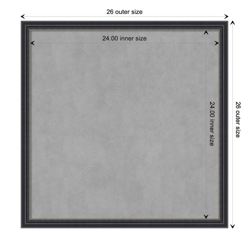 Amanti Art Stylish Black Framed Magnetic Board - Board Size 24x24
