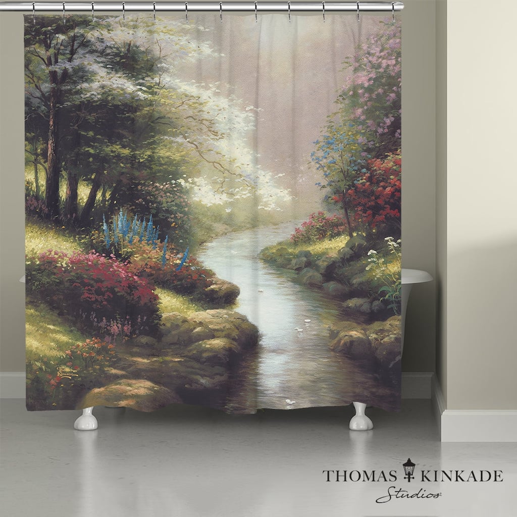 Thomas Kinkade Petals of Hope Shower Curtain by Laural Home