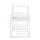 preview thumbnail 7 of 7, White Twin Over Twin Pine Bunk Bed with Windmill Design, Guardrails, Ladder, Roof
